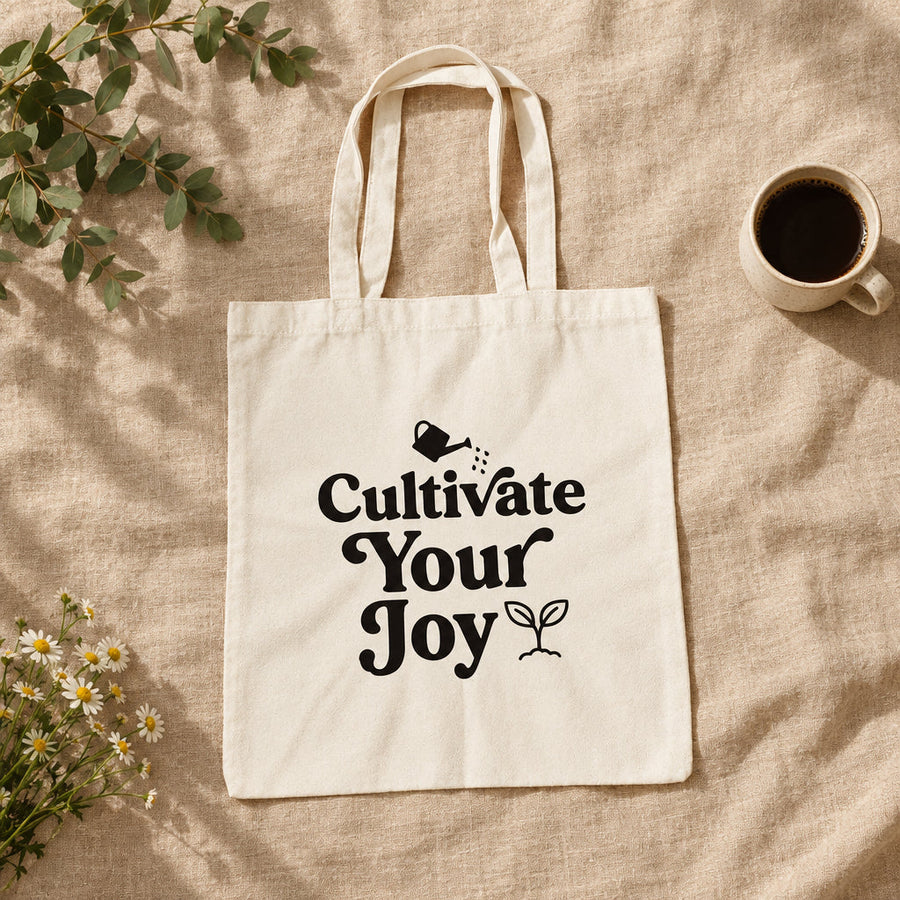 Cultivate Your Joy & Minimalist Japanese Tote Bag Set Of 2