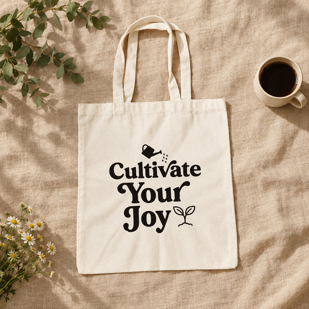 Cultivate Your Joy & Minimalist Japanese Tote Bag Set Of 2