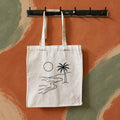 Minimalist Beach Line Art Cotton Tote Bag Set Of 2