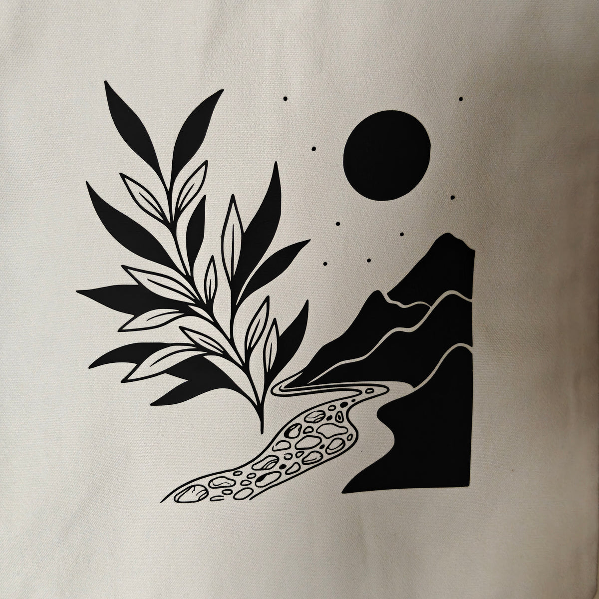 Minimalist Botanical Landscape Tote Bag Set Of 2