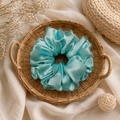 Aqua Blue Scrunchie Set Of 3