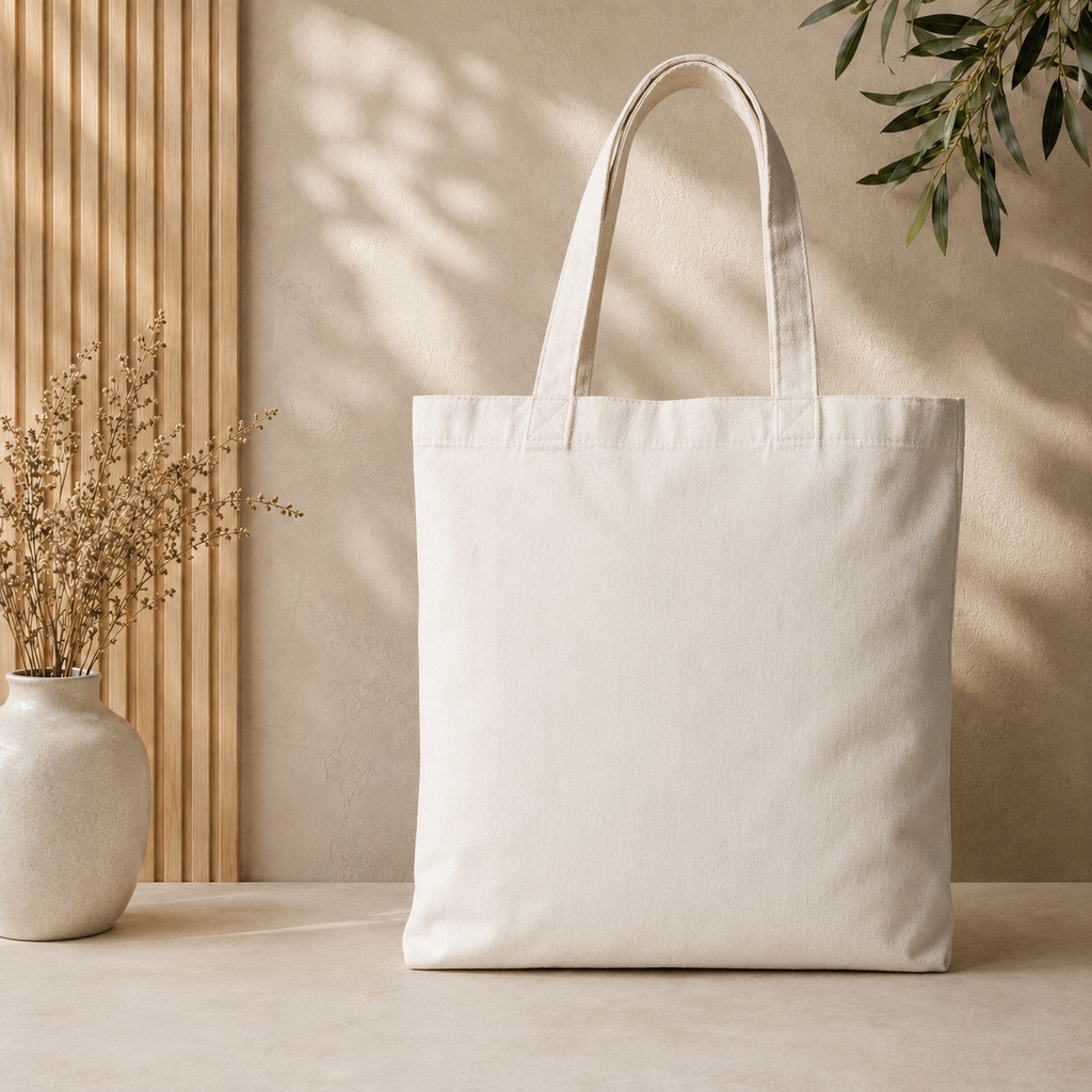 Minimalist Mountain Botanical Tote Bag