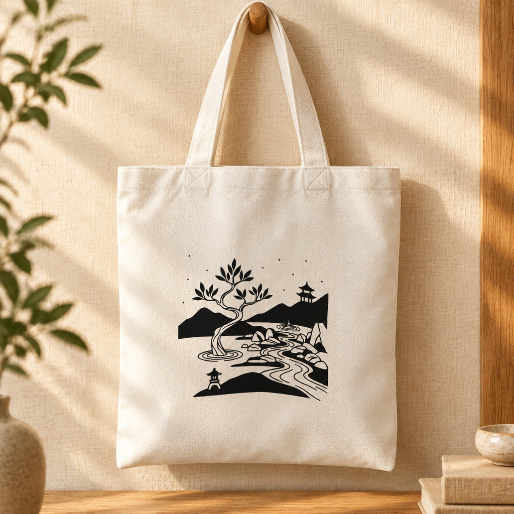 Cultivate Your Joy & Minimalist Japanese Tote Bag Set Of 2
