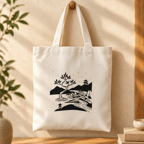 Cultivate Your Joy & Minimalist Japanese Tote Bag Set Of 2